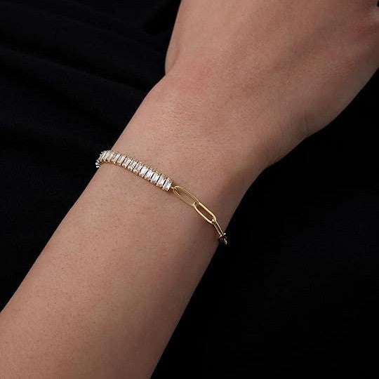 Damen Glamouröses Armband mit funkelnden Zirkonia-Steinen Shop Nory
