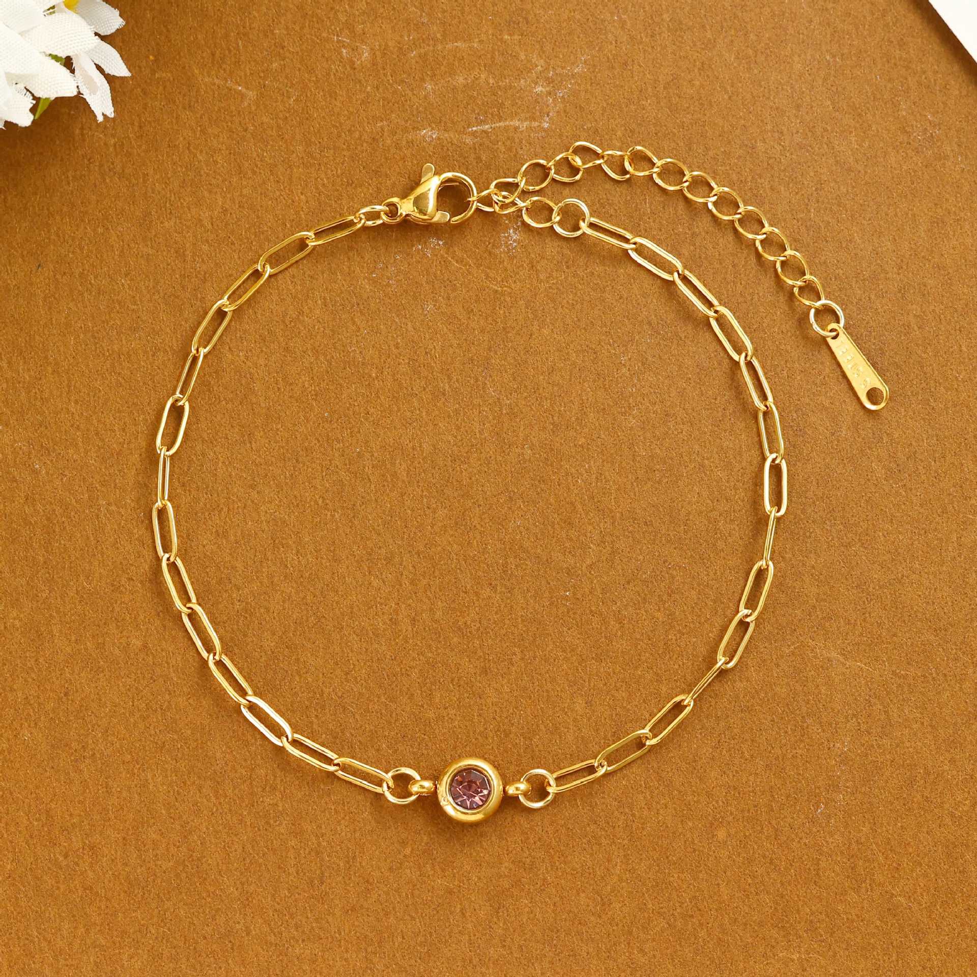 Damen zartes Armband mit funkelndem Kristall Shop Nory