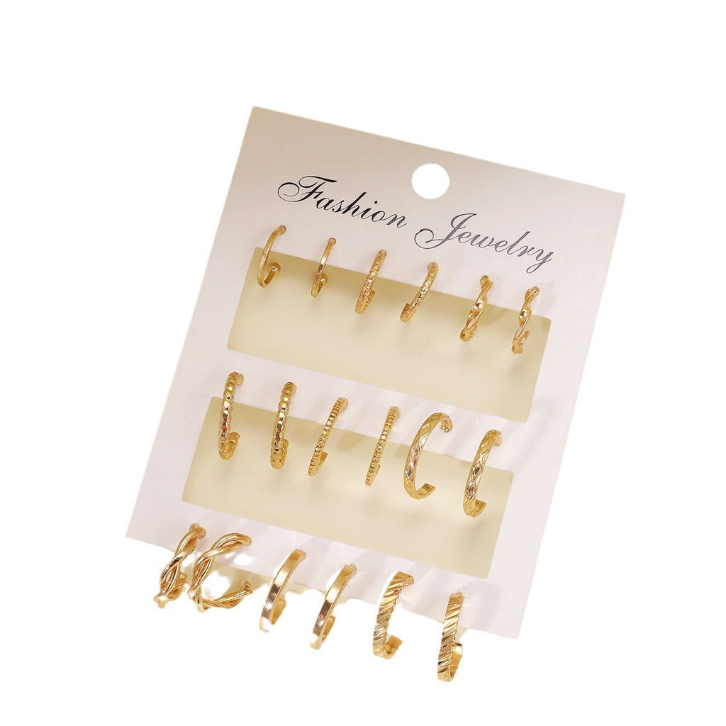 Damen Ohrringe Set mit modernen Kugel- und Knoten-Designs Shop Nory