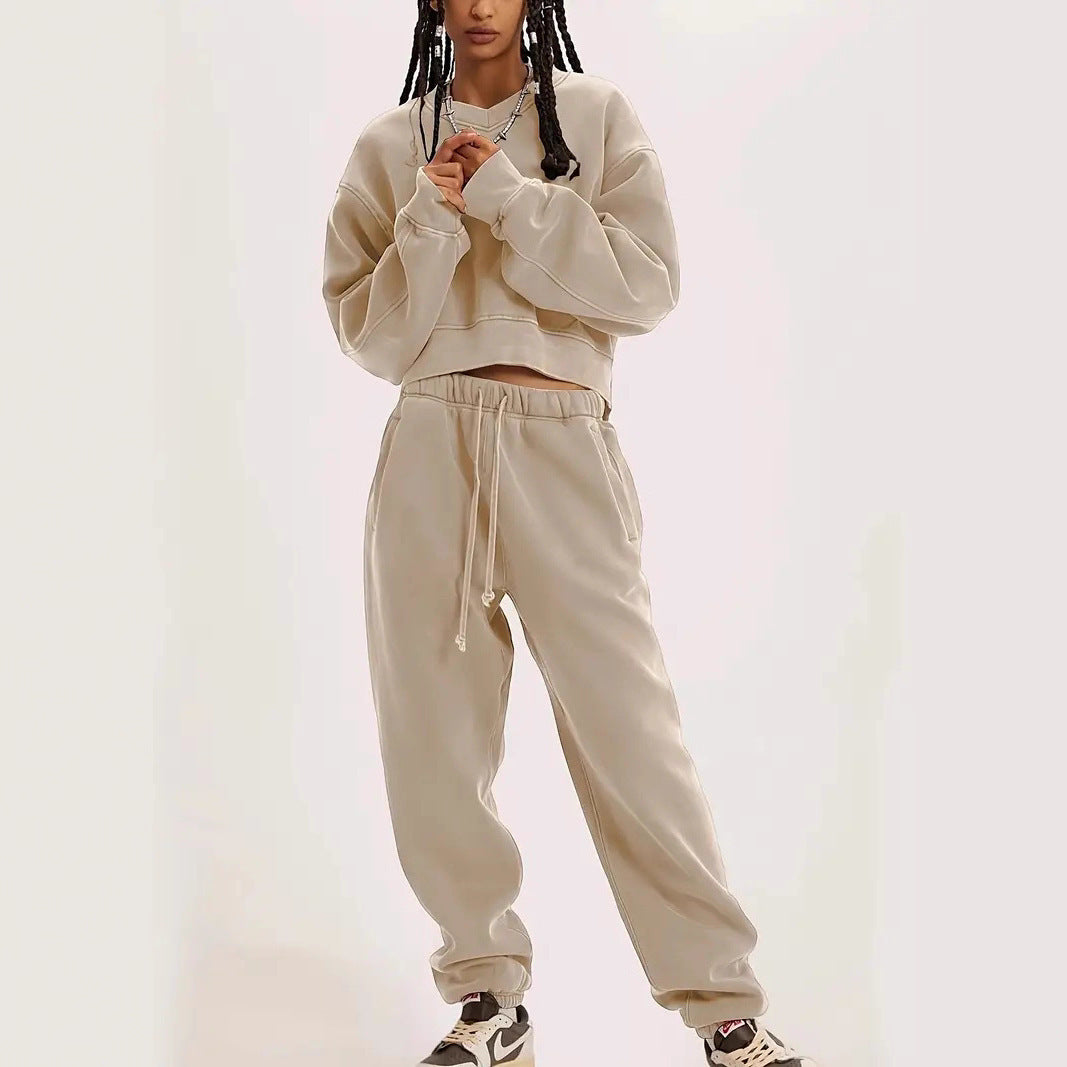 Damen Boxy-Sweatshirt mit überschnittener Schulter, verlängertem Rückenteil und brushed Fleece Shop Nory