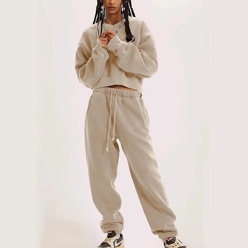 Damen Boxy-Sweatshirt mit überschnittener Schulter, verlängertem Rückenteil und brushed Fleece Shop Nory