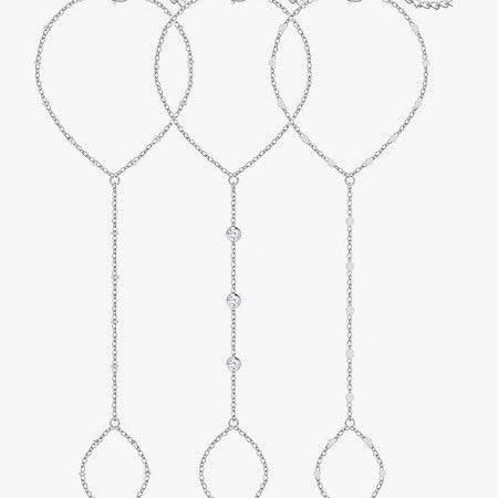 Damen Fußkettchen mit funkelnden Zirkonia-Details und zartem Design Shop Nory