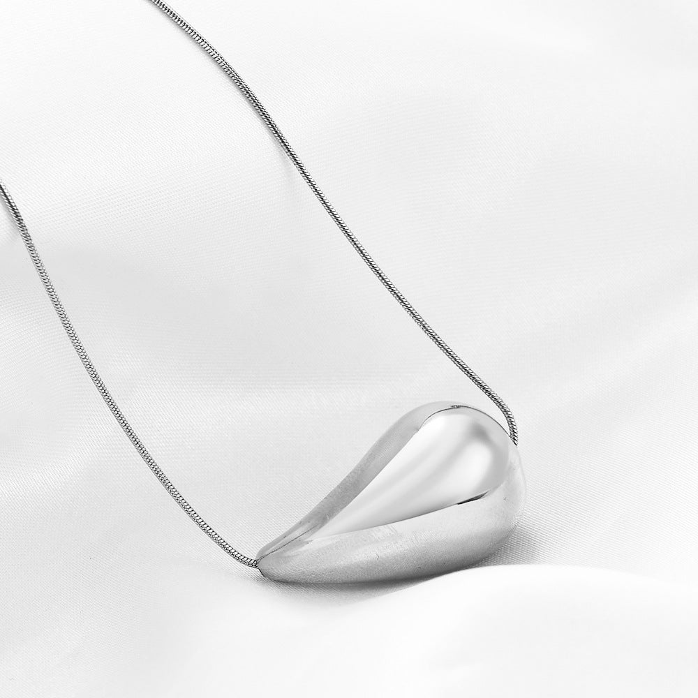 Damen Elegante Kette mit tropfenförmigem Anhänger aus hochwertigem Edelstahl Shop Nory