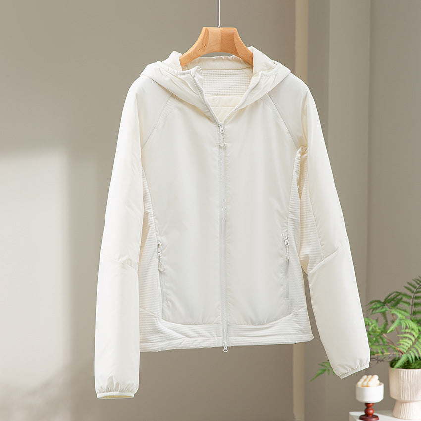 Damen Leichte Wind- und Thermojacke mit Kapuze, gesteppter Innenlage und Zweiwege-Reißverschluss Shop Nory