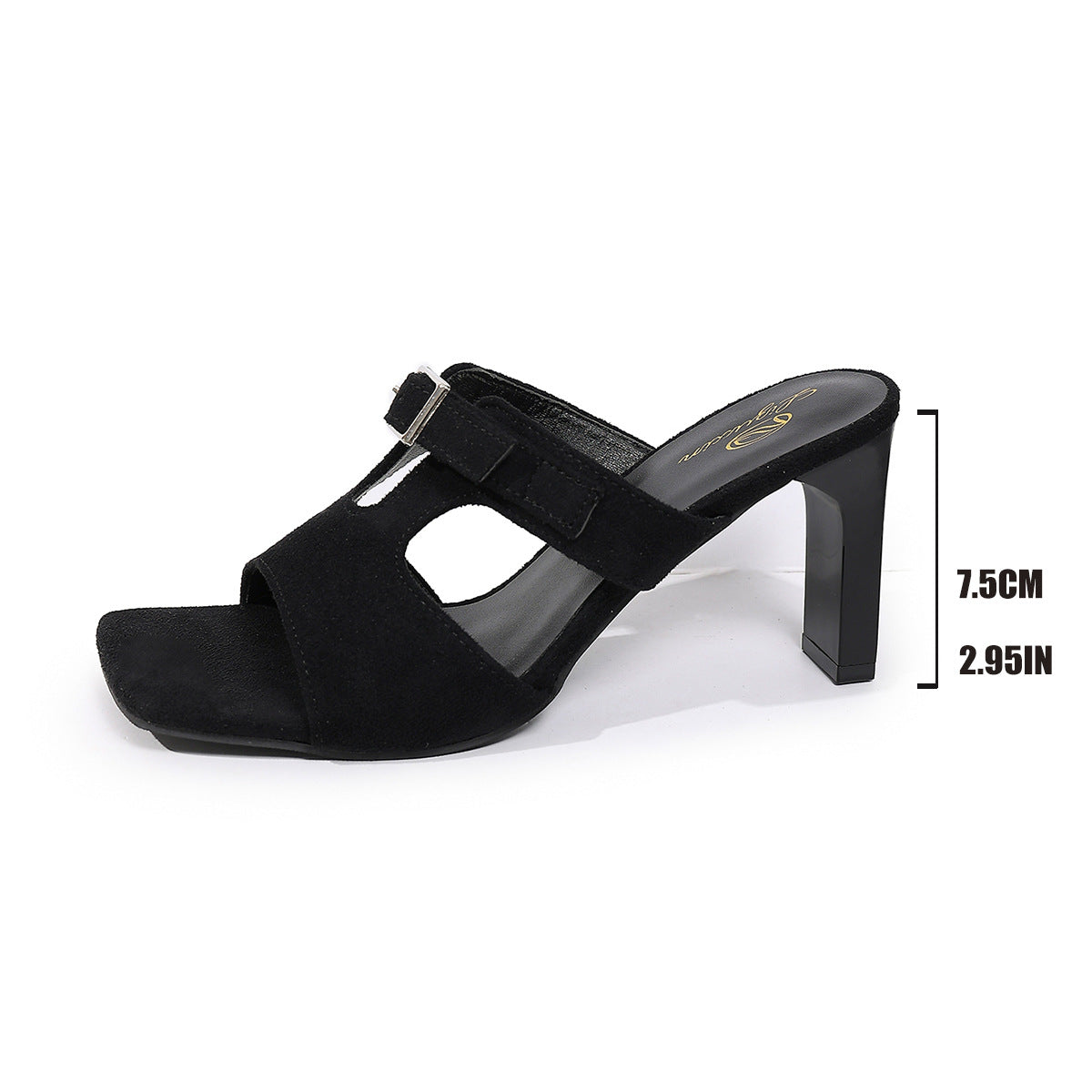 Damen elegante offene Sling-Pantoletten mit komfortablem Blockabsatz
