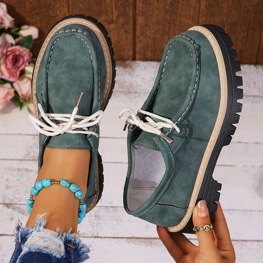 Damen Chunky-Mokassin-Loafer mit profilierter Gummisohle Shop Nory