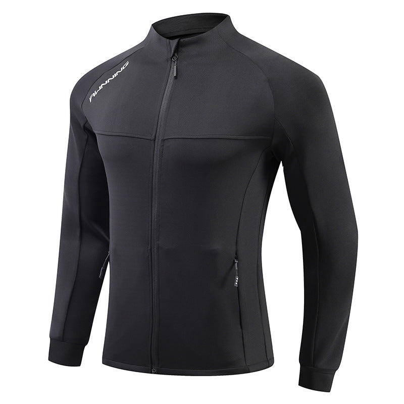 Herren Lauf-Trainingsjacke mit windabweisendem Stretch, Slim-Fit und Reißverschlusstaschen Shop Nory