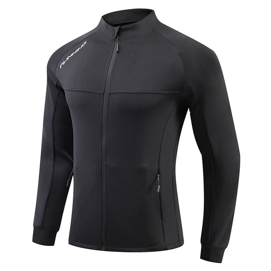 Herren Lauf-Trainingsjacke mit windabweisendem Stretch, Slim-Fit und Reißverschlusstaschen Shop Nory