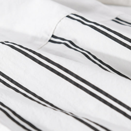 Damen Zweiteiliges Loungewear-Set mit Oversize-Hemd im Streifenpatch und elastischer Bund-Jogger Shop Nory