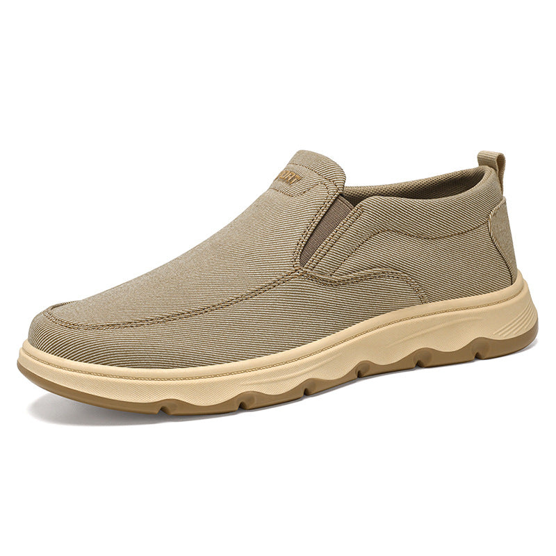 Herren nan leichter atmungsaktiver Canvas-Slip-On Freizeitschuh mit elastischem Einstieg und stoßdämpfender Leichtlaufsohle Shop Nory