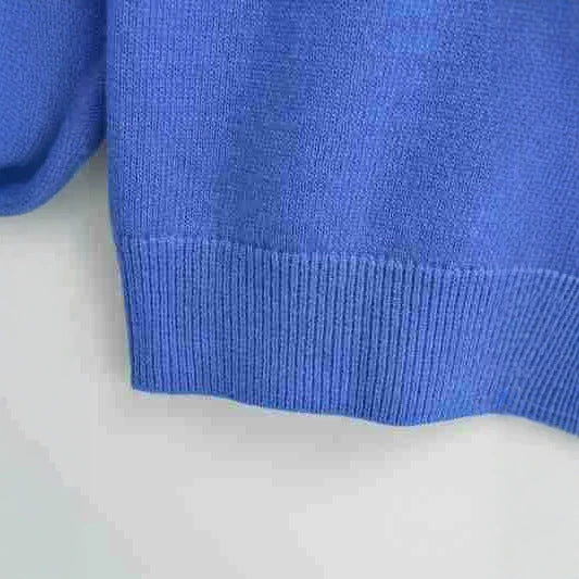Damen Fein gestrickte Rundhals-Strickjacke mit Knopfleiste und Rippbündchen Shop Nory