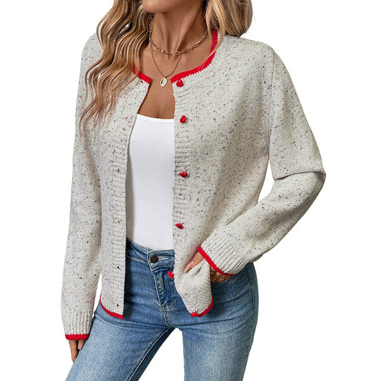 Damen Kuschelige Strickjacke mit Knopfdetails Shop Nory