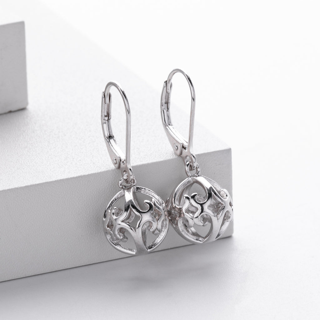Damen Ohrhänger mit filigranem Design aus 925 Sterling Silber Shop Nory