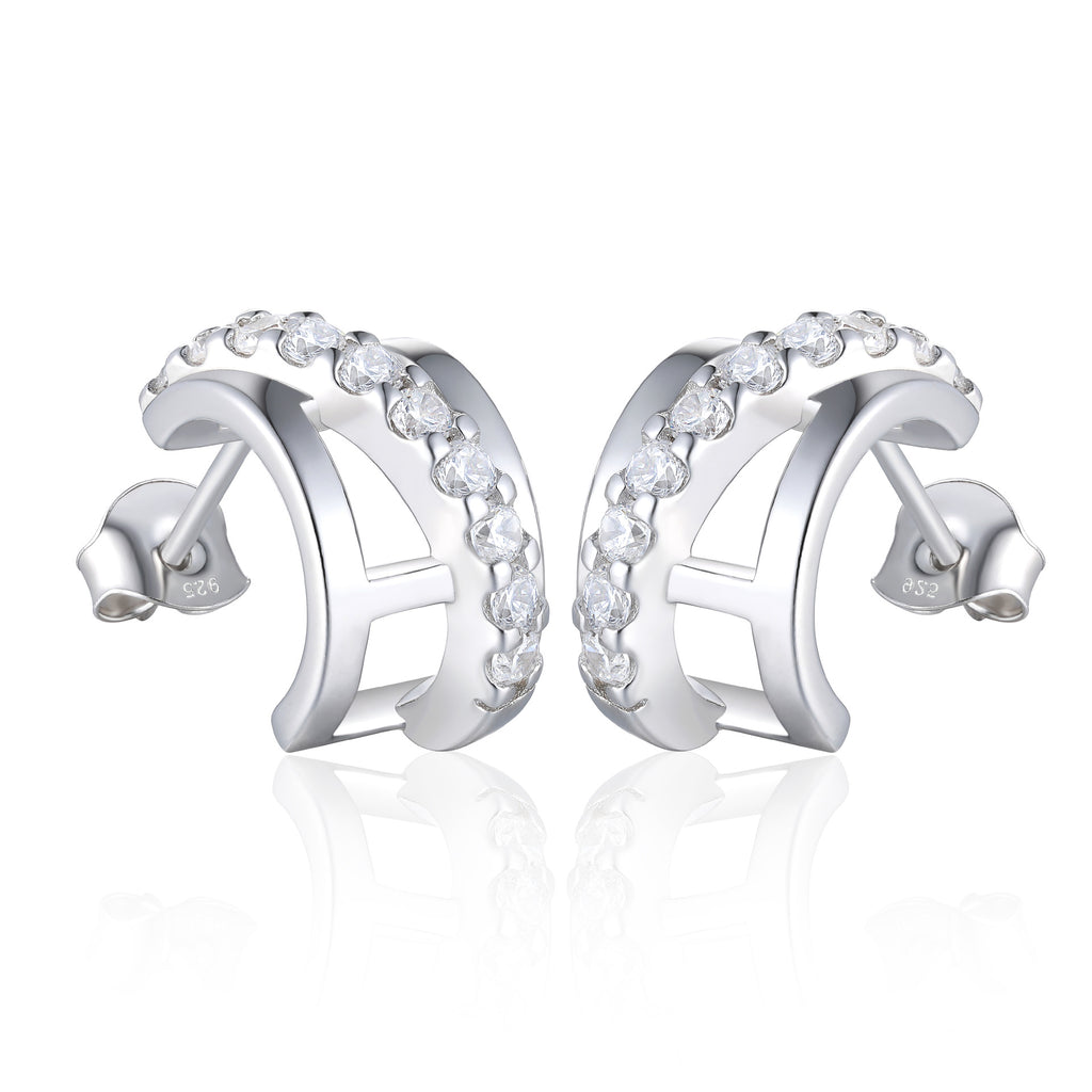 Damen Creolen mit funkelndem Zirkonia-Besatz Shop Nory