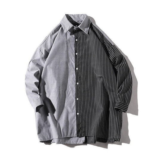 Herren Trendy Hemd mit asymmetrischem Design und urbanem Chic