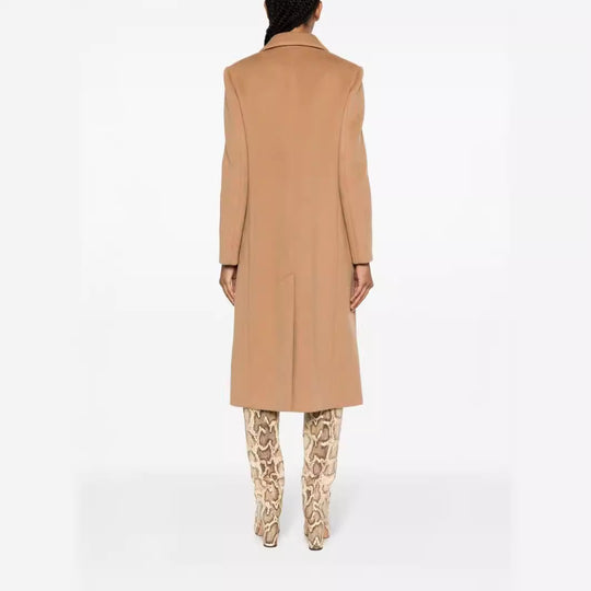 Damen Einreihiger Wollmix-Longcoat mit Ein-Knopf‑Verschluss und Pattentaschen Shop Nory