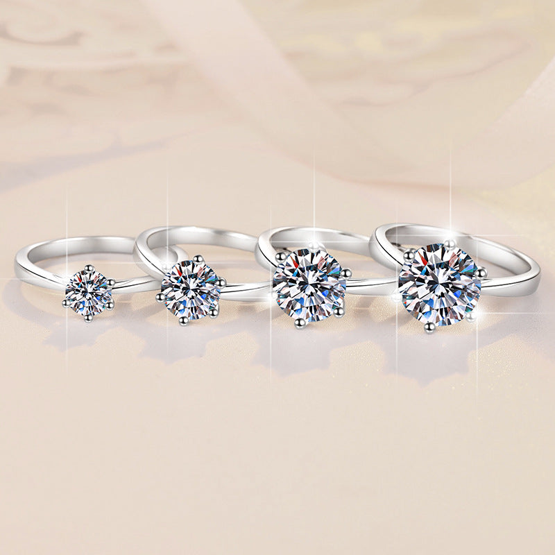 Damen Solitär-Ring mit strahlendem Zirkonia-Shop Nory