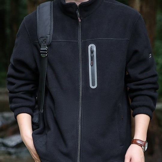 Herren Atmungsaktive Microfleecejacke mit wasserabweisender Brustreißverschluss-Leiste und Stehkragen Shop Nory