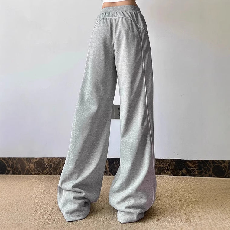 Damen Lässige Jogginghose mit weitem Schnitt und elastischem Bund