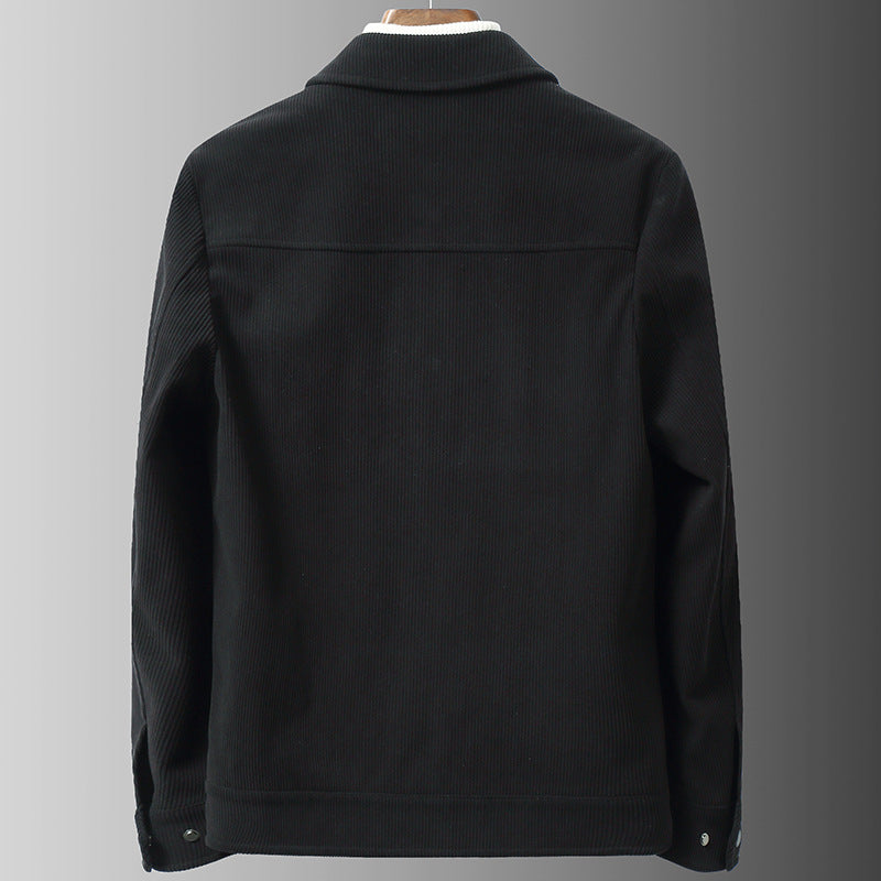Herren Cordjacke mit Utility-Taschen und Druckknopfverschluss Shop Nory