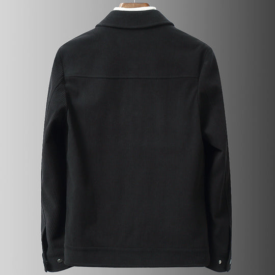Herren Cordjacke mit Utility-Taschen und Druckknopfverschluss Shop Nory