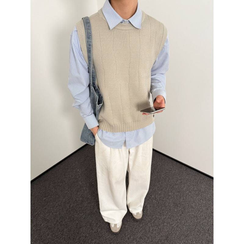 Unisex Stylischer Strickpullover ohne Ärmel Shop Nory