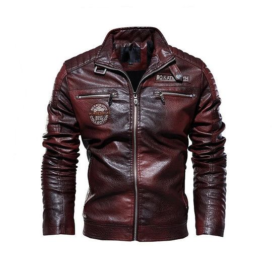 Herren Modische Bikerjacke aus Leder Shop Nory