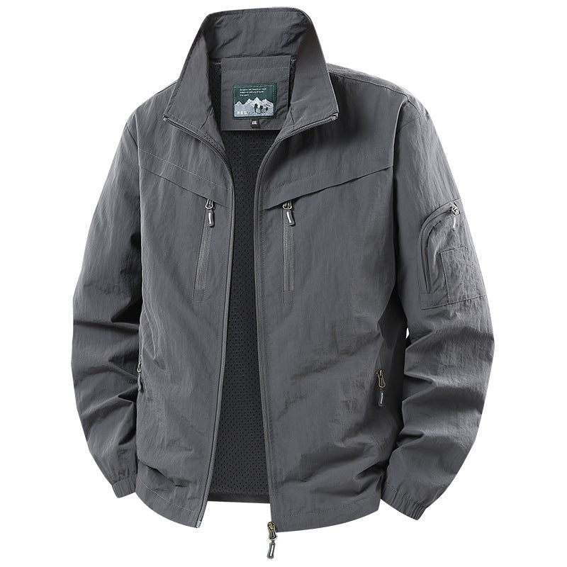 Herren Leichte Funktions‑Jacke mit Mesh‑Futter und Mehrfach‑Reißverschlusstaschen Shop Nory