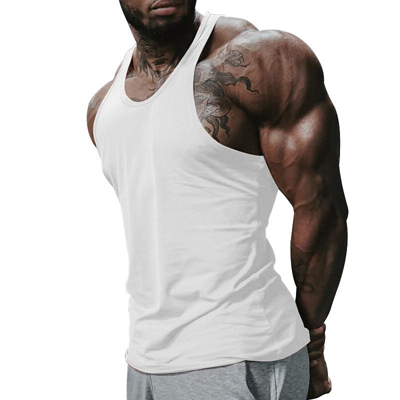 Herren atmungsaktives Fitness Tanktop mit Racerback-Design und körperbetontem Schnitt