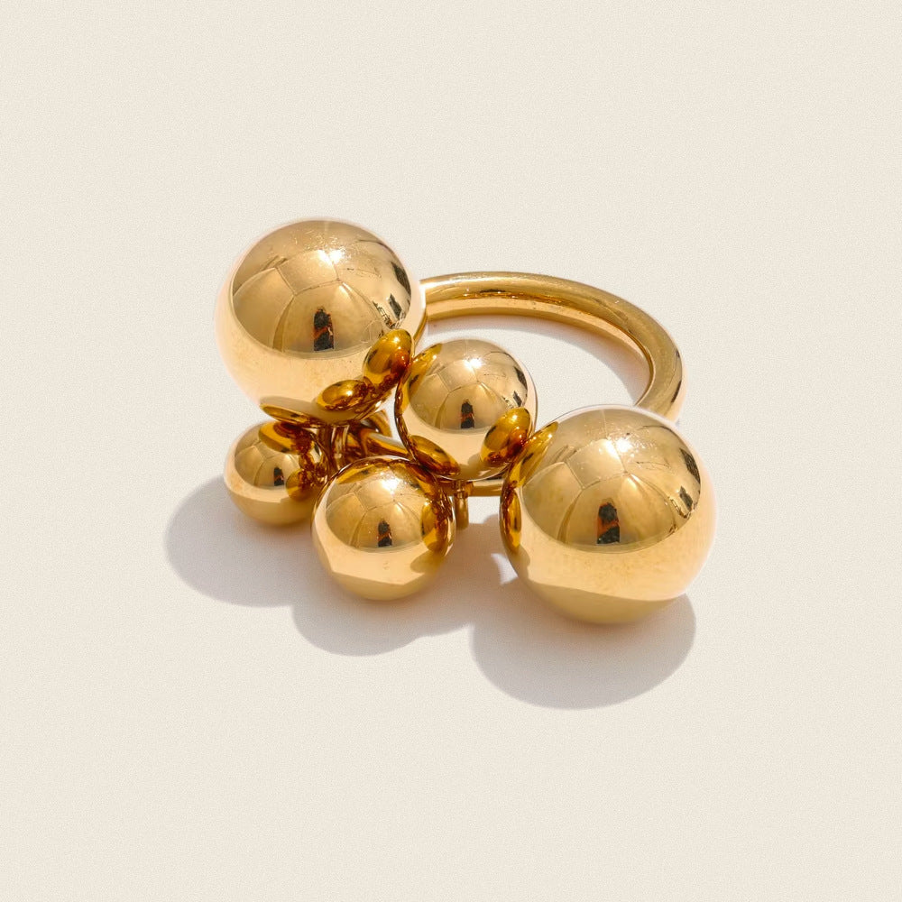 Damen-Statement-Ring mit geometrischen Kugeln Shop Nory