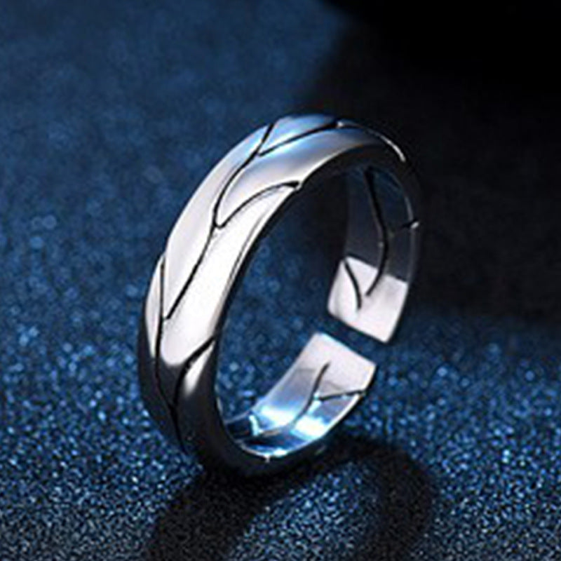 Damen Offener Ring mit kunstvollem Linienmuster und elegantem Design Shop Nory