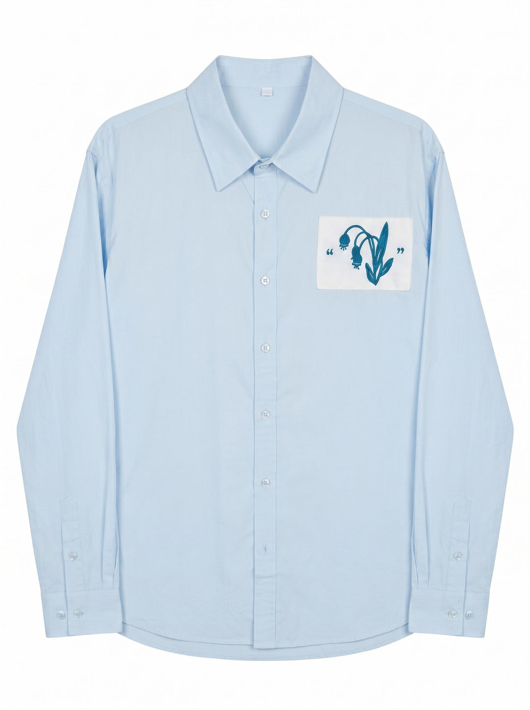 Herren Oversized Hemd mit gestickter Brustpatch und Kentkragen Shop Nory