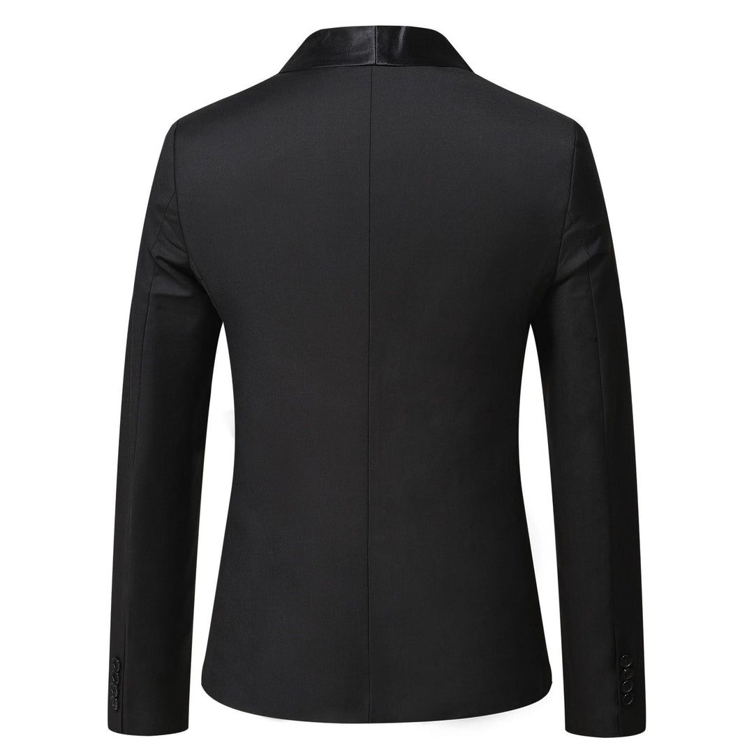 Herren eleganter Smoking-Blazer mit schickem Satinrevers