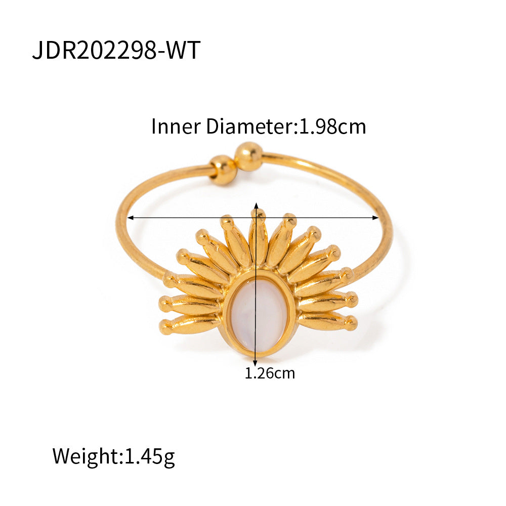 Damen Offenes Armband mit detailliertem Sonnenmotiv Shop Nory