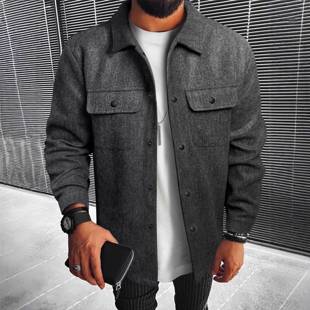 Herren Modische Hemdjacke mit praktischen Taschen
