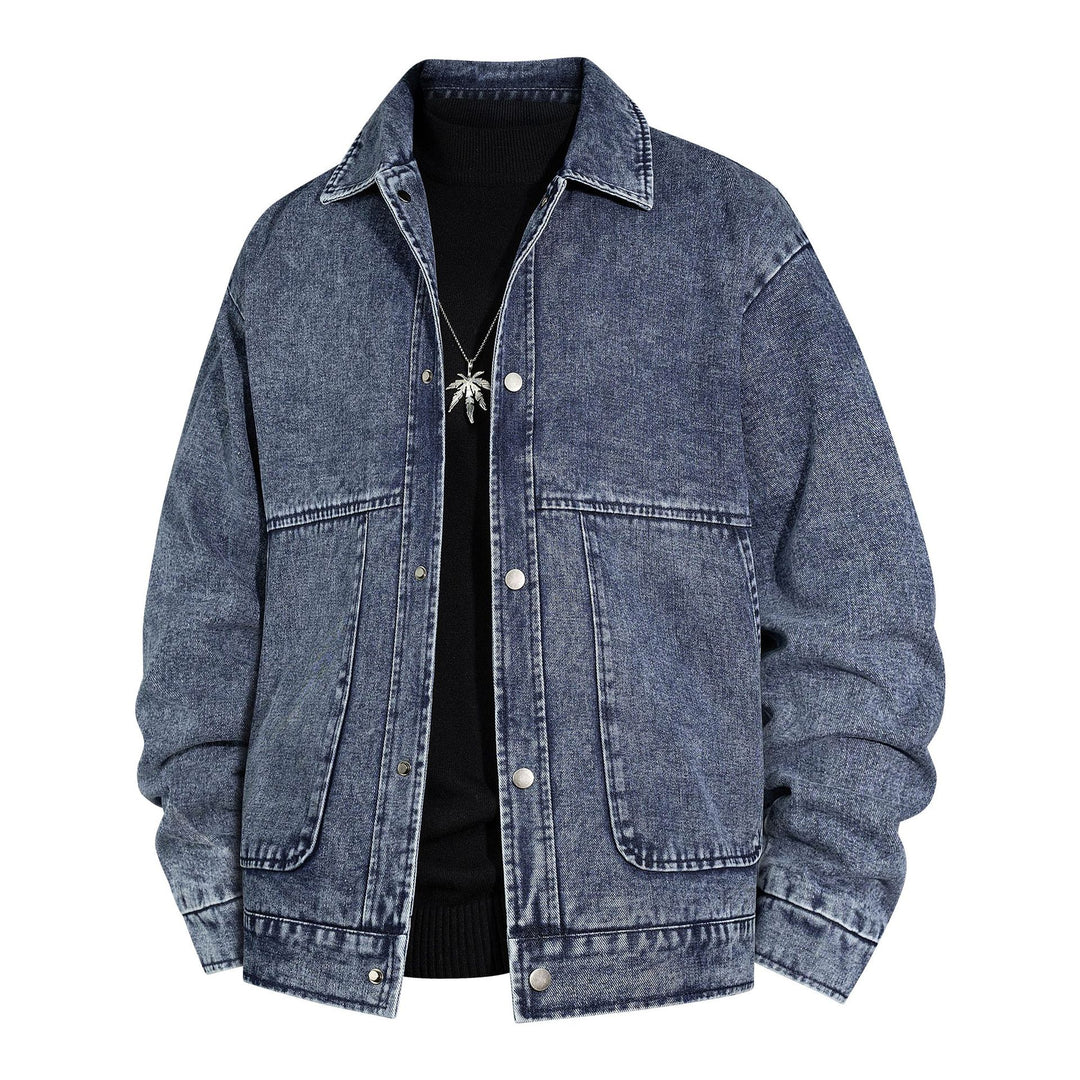 Herren Oversized Jeansjacke mit Stonewash-Effekt und aufgesetzten Taschen Shop Nory