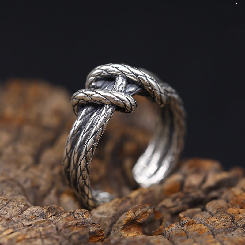 Damen Offener Ring im geflochtenen Design Shop Nory