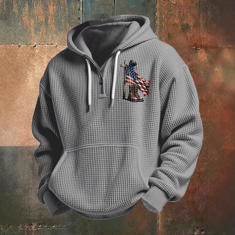 Herren Kapuzensweater mit amerikanischem Flaggenmotiv Shop Nory