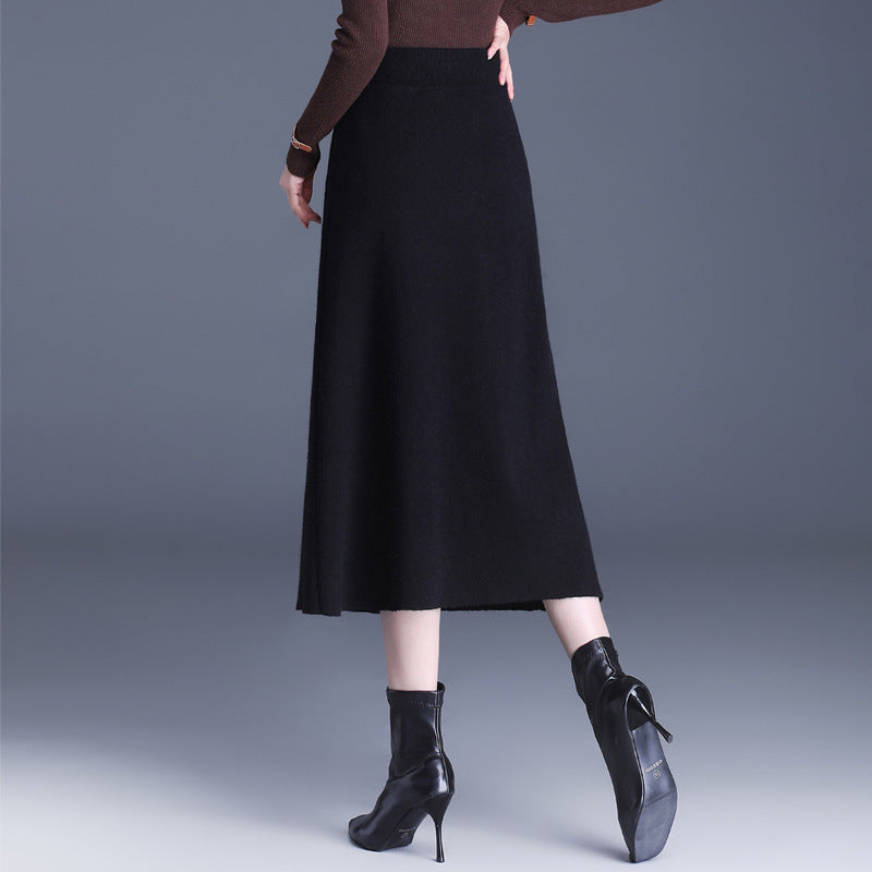 Damen Eleganter Maxirock mit praktischen Taschen und Knopfdetails Shop Nory