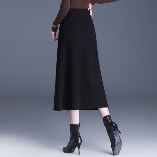 Damen Eleganter Maxirock mit praktischen Taschen und Knopfdetails Shop Nory