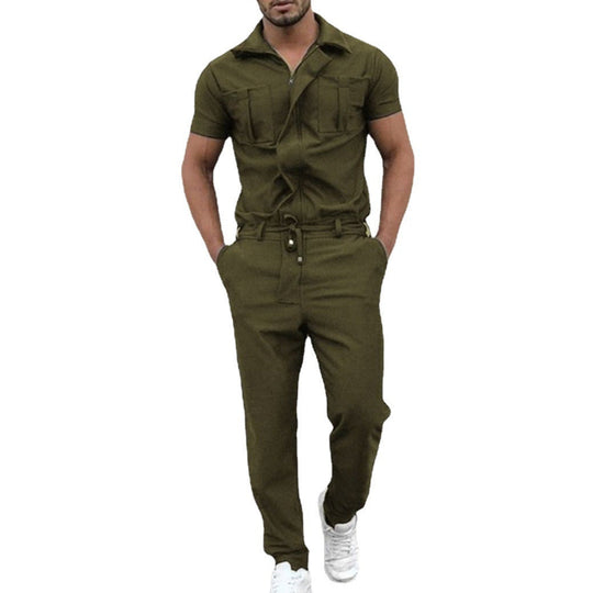 Damen Overall mit praktischen Taschen und elastischem Bund