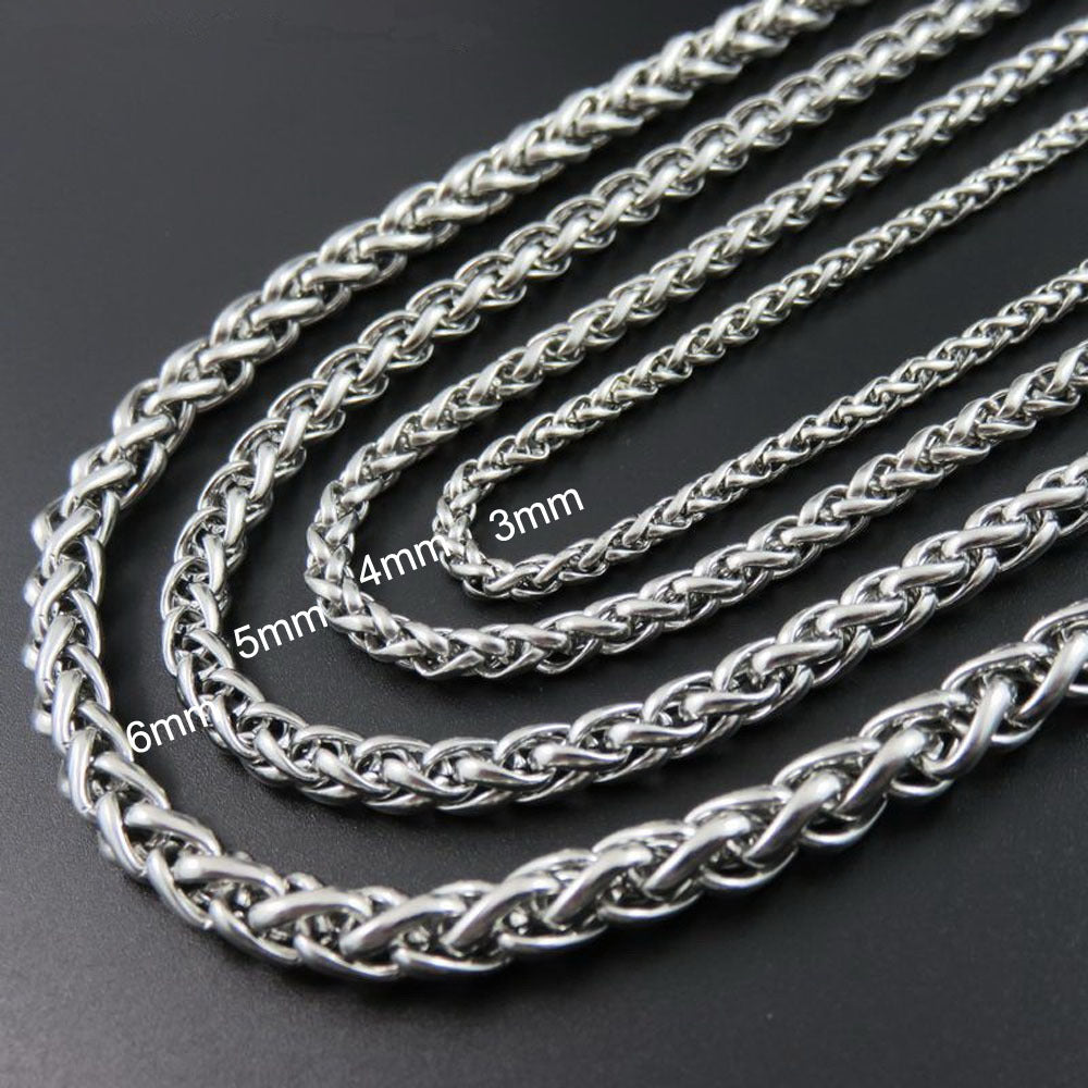 Damen Edelstahl Halskette mit geflochtenem Design Shop Nory