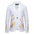 Herren eleganter Blazer mit floralen Stickereien