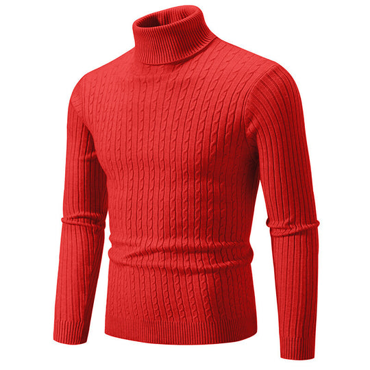 Herren Rollkragenpullover mit Zopfstrick und schlanker Passform Shop Nory