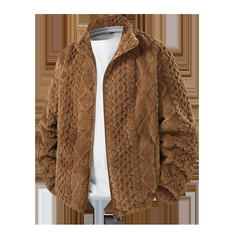 Herren Modische Fleecejacke mit hohem Kragen Shop Nory