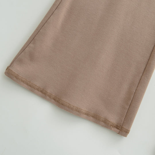 Damen Fließende Jersey-Hose mit hohem Bund, Kordelzug und ausgestelltem Bein Shop Nory