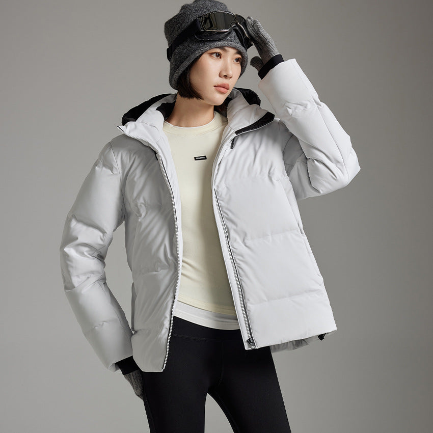 Damen Wattierte Winterjacke mit Kapuze, Thermo-Isolierung und winddichter Außenhülle Shop Nory