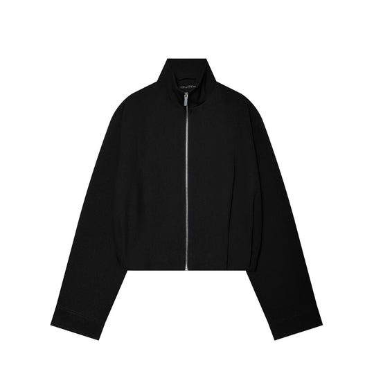 Damen Cropped Bomberjacke mit hohem Stehkragen, durchgehendem Metallreißverschluss und tailliertem Bündchen Shop Nory