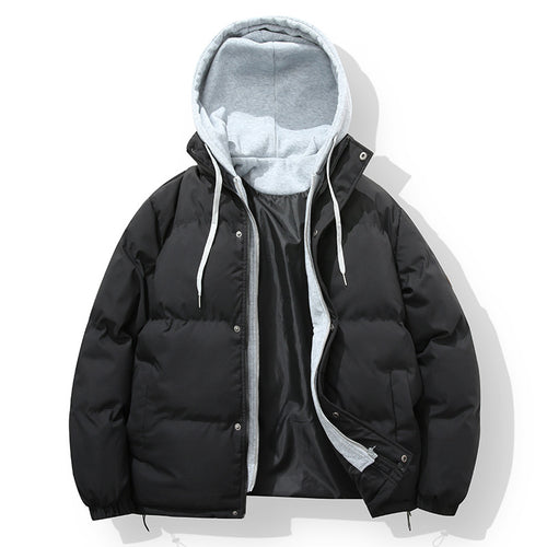 Herren wattierte Steppjacke mit integriertem Kapuzenlayer und verstellbarem Saum Shop Nory