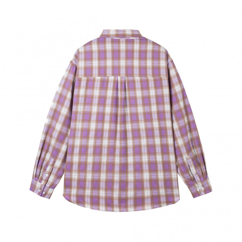 Damen Oversize-Kariertes Hemd im Flanell-Look mit abgerundetem Saum und Brusttasche Shop Nory